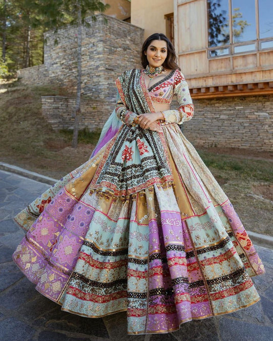 Muslin Cotton Chaniya Choli | Fancy Digital with Real Mirror Work for Traditional Wear