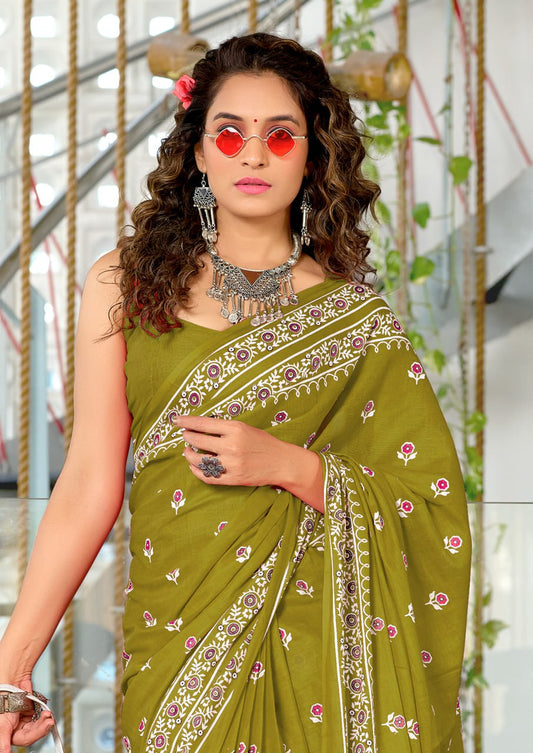 Designer Soft Cotton Saree