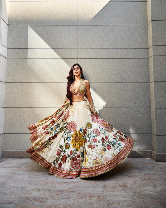 Pink Soft Butter Silk Chaniya Choli | Fancy Digital with Real Mirror Work for Traditional Wear